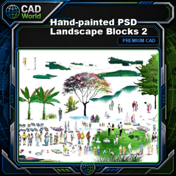 Hand-painted PSD Landscape Blocks 2