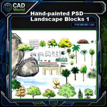Hand-painted PSD Landscape Blocks 1