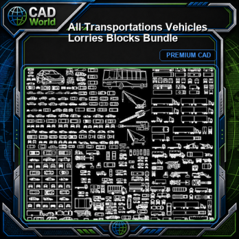 All Transportations Vehicles Lorries Blocks Bundle