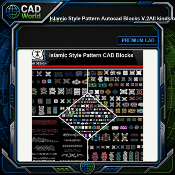 ★【Islamic Style Pattern Autocad Blocks V.2】All kinds of Islamic Style Pattern CAD drawings Bundle