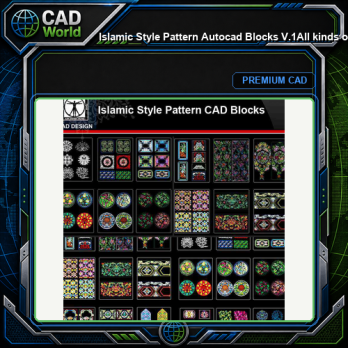 ★【Islamic Style Pattern Autocad Blocks V.1】All kinds of Islamic Style Pattern CAD drawings Bundle