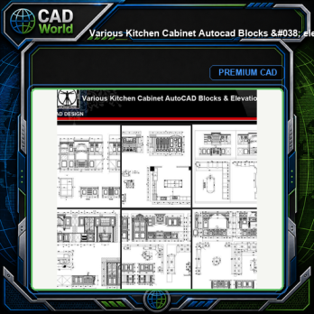 ★【Various Kitchen Cabinet Autocad Blocks & elevation V.3】All kinds of Kitchen Cabinet CAD drawings Bundle