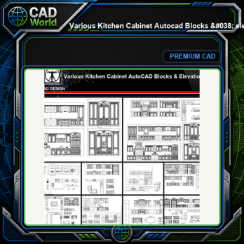 ★【Various Kitchen Cabinet Autocad Blocks & elevation V.2】All kinds of Kitchen Cabinet CAD drawings Bundle