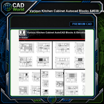 ★【Various Kitchen Cabinet Autocad Blocks & elevation V.1】All kinds of Kitchen Cabinet CAD drawings Bundle