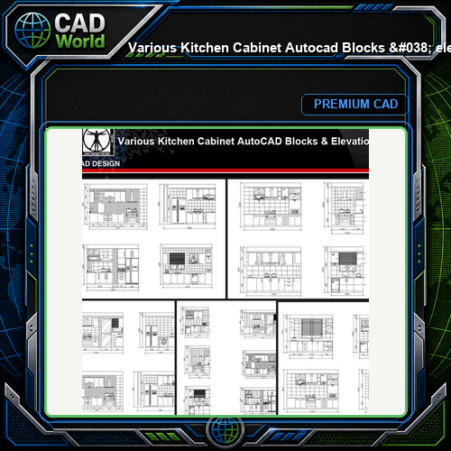 ★【Various Kitchen Cabinet Autocad Blocks & elevation V.1】All kinds of Kitchen Cabinet CAD drawings Bundle