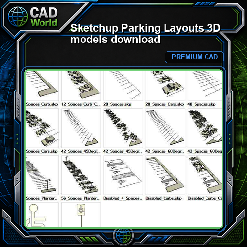 Sketchup Parking Layouts 3D models download