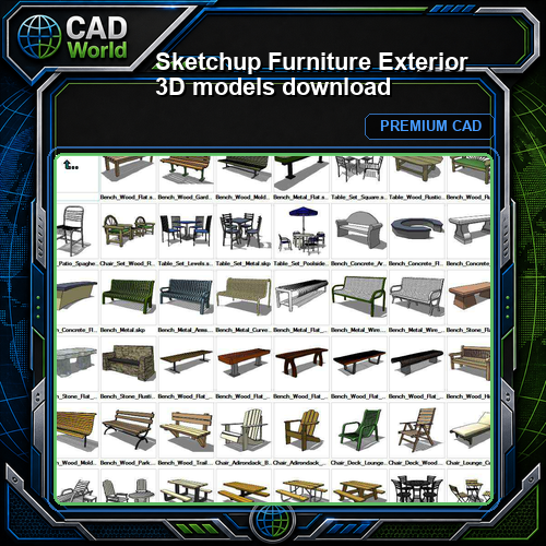Sketchup Furniture Exterior 3D models download