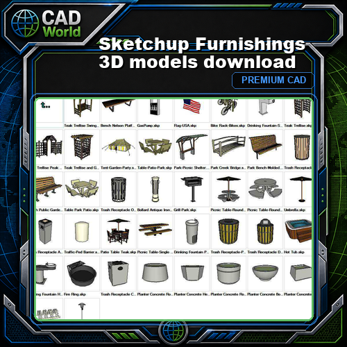 Sketchup Furnishings 3D models download