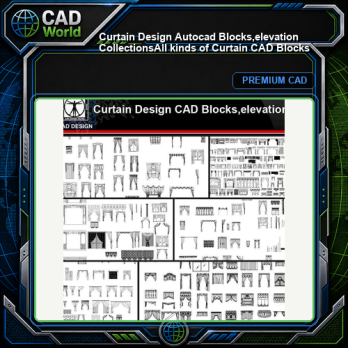 ★【Curtain Design Autocad Blocks,elevation Collections】All kinds of Curtain CAD Blocks