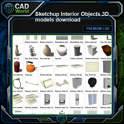 Sketchup Interior Objects 3D models download
