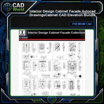 ★【Interior Design Cabinet Facade Autocad Drawings】Cabinet CAD Elevation Bundle