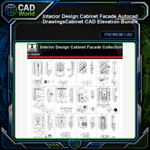 ★【Interior Design Cabinet Facade Autocad Drawings】Cabinet CAD Elevation Bundle