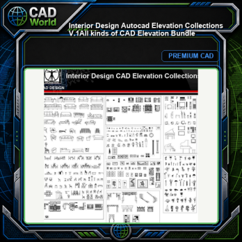 ★【Interior Design Autocad Elevation Collections V.1】All kinds of CAD Elevation Bundle