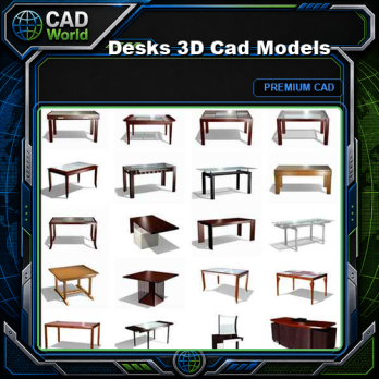 Desks 3D Cad Models