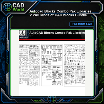 ★【Autocad Blocks Combo Pak Libraries V.2】All kinds of CAD blocks Bundle