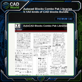 ★【Autocad Blocks Combo Pak Libraries V.1】All kinds of CAD blocks Bundle