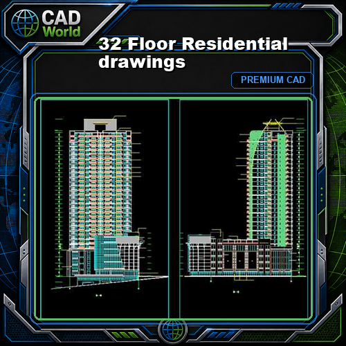 32 Floor Residential drawings