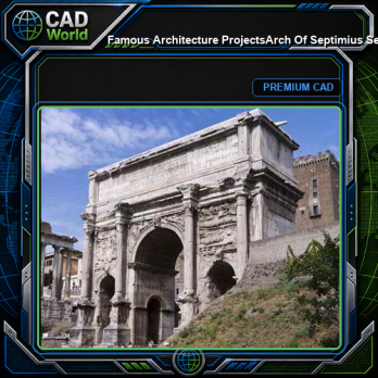 💎【Famous Architecture Projects】Arch Of Septimius SeverusArch Of Septimius Severus Sketchup 3D model