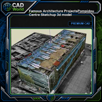 💎【Famous Architecture Projects】Pompidou Centre Sketchup 3d model