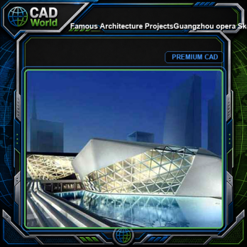 💎【Famous Architecture Projects】Guangzhou opera Sketchup 3d model-Zaha Hadid architects