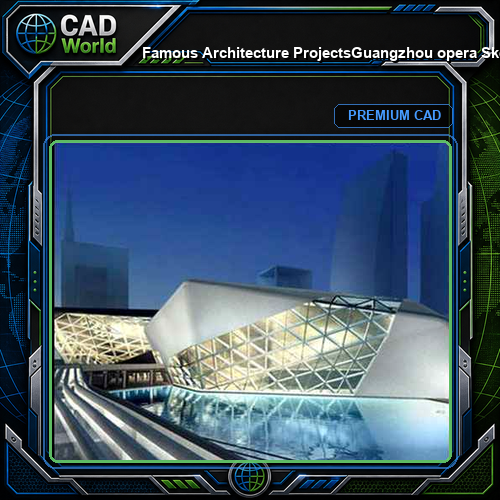 💎【Famous Architecture Projects】Guangzhou opera Sketchup 3d model-Zaha Hadid architects