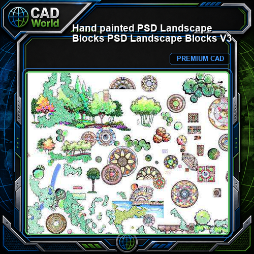 ★【 Hand painted PSD Landscape Blocks 】PSD Landscape Blocks V3