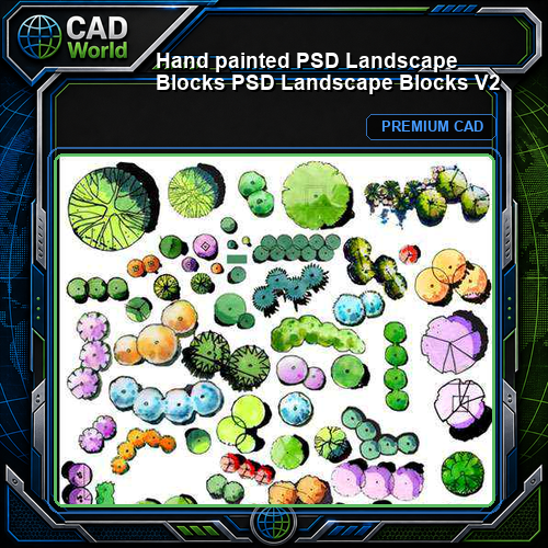 ★【 Hand painted PSD Landscape Blocks 】PSD Landscape Blocks V2