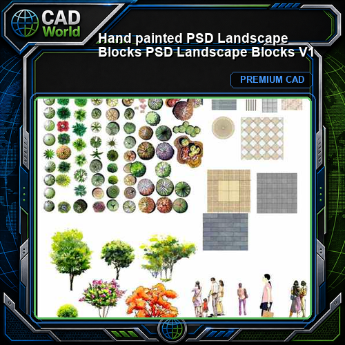 ★【 Hand painted PSD Landscape Blocks 】PSD Landscape Blocks V1