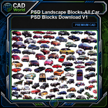 ★【 PSD Landscape Blocks-All Car PSD Blocks Download V1】