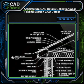 【Architecture CAD Details Collections】Wall Footing Section CAD Details