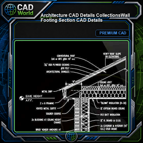 【Architecture CAD Details Collections】Wall Footing Section CAD Details