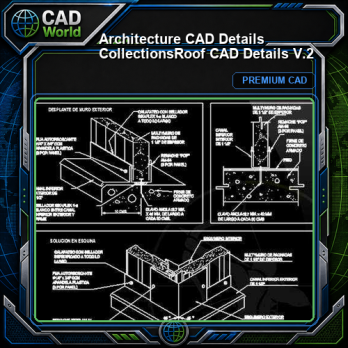 【Architecture CAD Details Collections】Roof CAD Details V.2