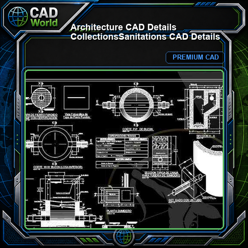 【Architecture CAD Details Collections】Sanitations CAD Details