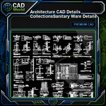 【Architecture CAD Details Collections】Sanitary Ware Details