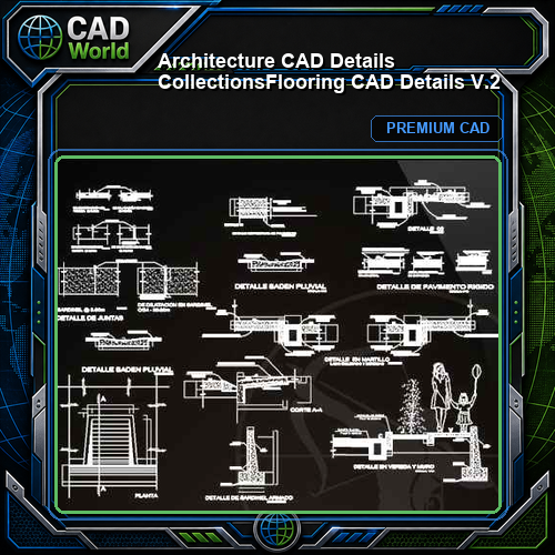 【Architecture CAD Details Collections】Flooring CAD Details V.2