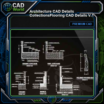 【Architecture CAD Details Collections】Flooring CAD Details V.1