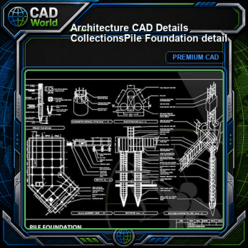 【Architecture CAD Details Collections】Pile Foundation detail