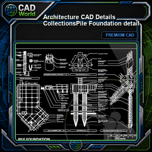【Architecture CAD Details Collections】Pile Foundation detail