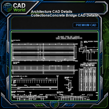 【Architecture CAD Details Collections】Concrete Bridge CAD Details