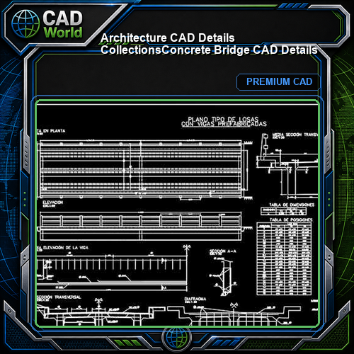 【Architecture CAD Details Collections】Concrete Bridge CAD Details