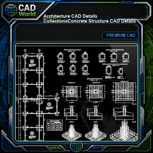 【Architecture CAD Details Collections】Concrete Structure CAD Details