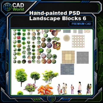 Hand-painted PSD Landscape Blocks 6