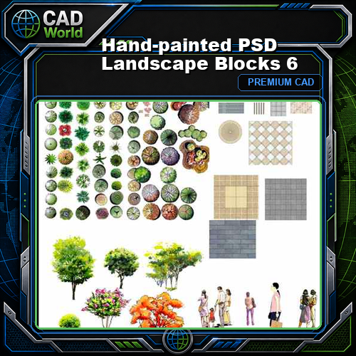 Hand-painted PSD Landscape Blocks 6