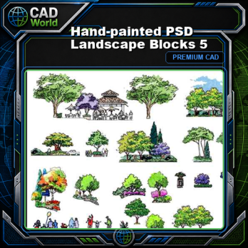 Hand-painted PSD Landscape Blocks 5