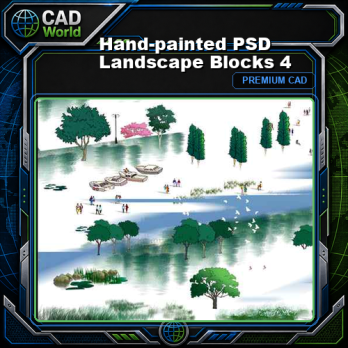 Hand-painted PSD Landscape Blocks 4