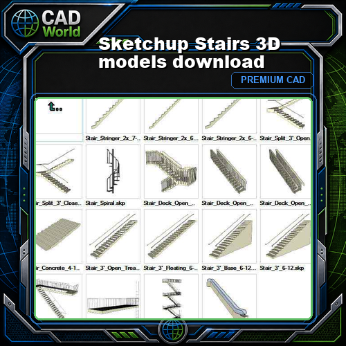 Sketchup Stairs 3D models download