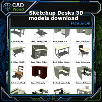 Sketchup Desks 3D models download