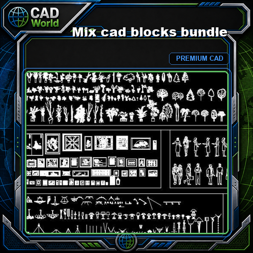 Mix cad blocks bundle