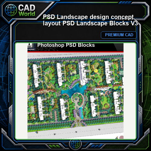 ★【PSD Landscape design concept layout  】PSD Landscape Blocks V3