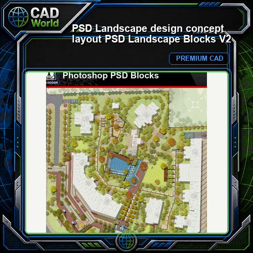 ★【PSD Landscape design concept layout  】PSD Landscape Blocks V2